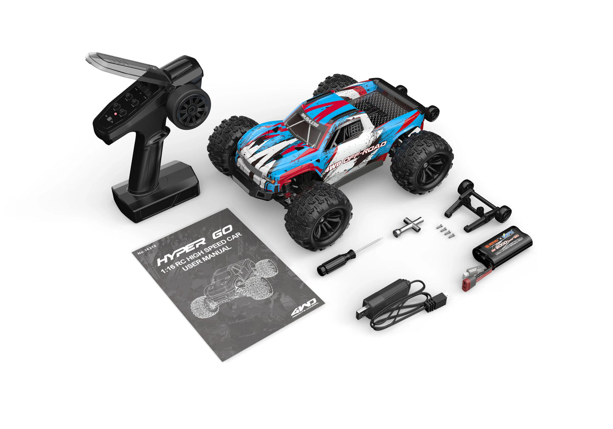Nuova Auto RC Hyper Go MJX 1/16 16212 16213 16218, Monster Truck Brushless da Arrampicata e Corsa 4WD Fuoristrada ad Alta Velocità con Telecomando