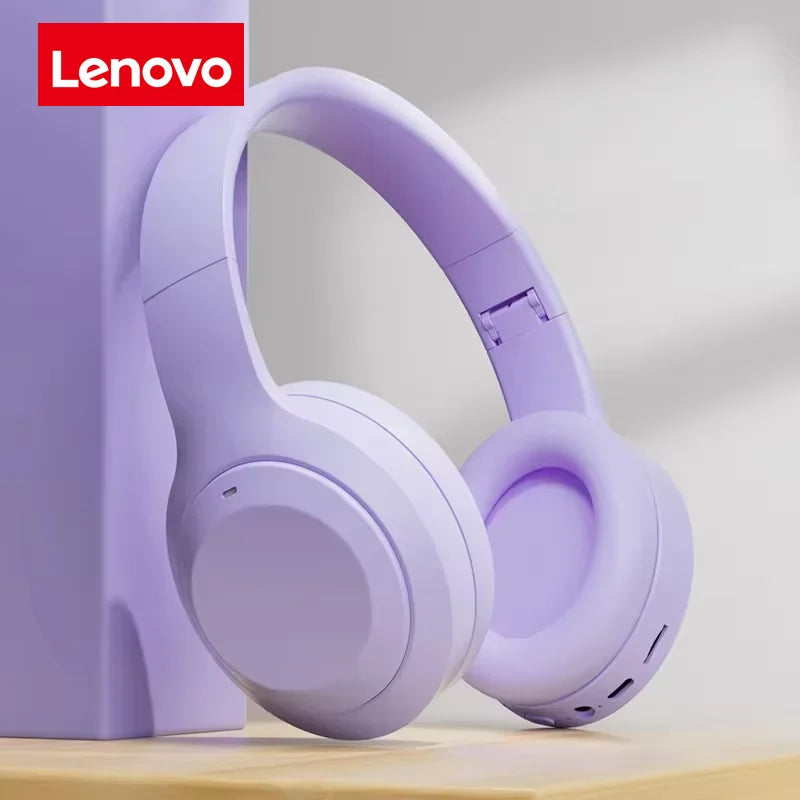 Auricolari Bluetooth wireless Lenovo Cuffie wireless pieghevoli per computer Cuffie da gioco con audio stereo Android e iOS