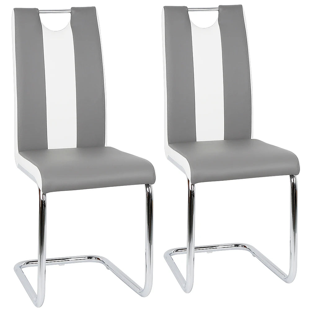 Set di 2 sedie per sala da pranzo, sedie da cucina, imbottite, in pelle artificiale, per sala da pranzo, tavolo da pranzo, cucina, soggiorno