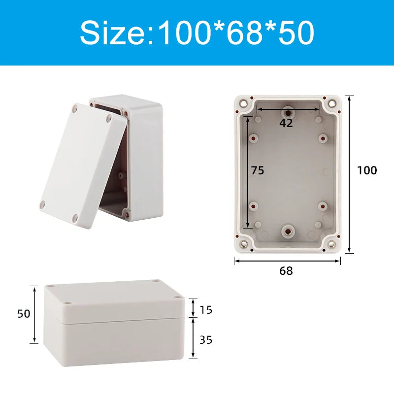 Scatola di giunzione in plastica ABS serie F Cavo a vite Scatola di giunzione impermeabile personalizzata Custodia per scatola di giunzione elettrica esterna Ip66