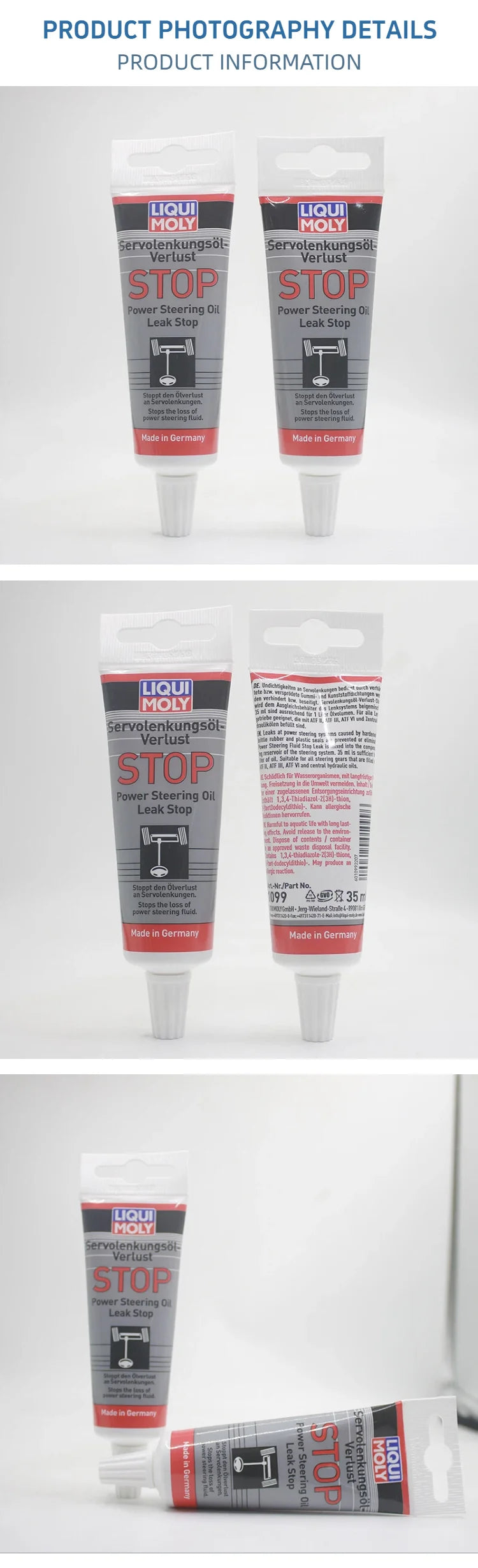 LIQUI MOLY 1099 Power Steering Stop Leak – Silenzia i rumori, ferma la perdita di olio, ripristina gli sigilli, concentrato 35ML