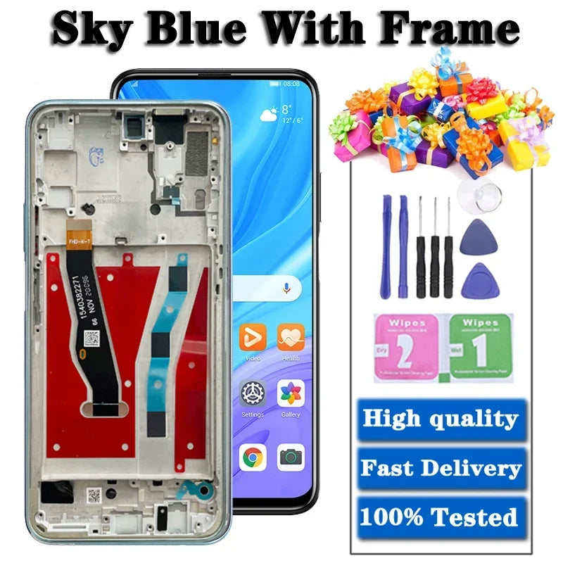 6.59 "Y9S Display Per Huawei Y9s STK-L21 L22 LX3 Display LCD Touch Screen Digitizer Per Huawei P Smart Pro 2019 LCD Con Telaio