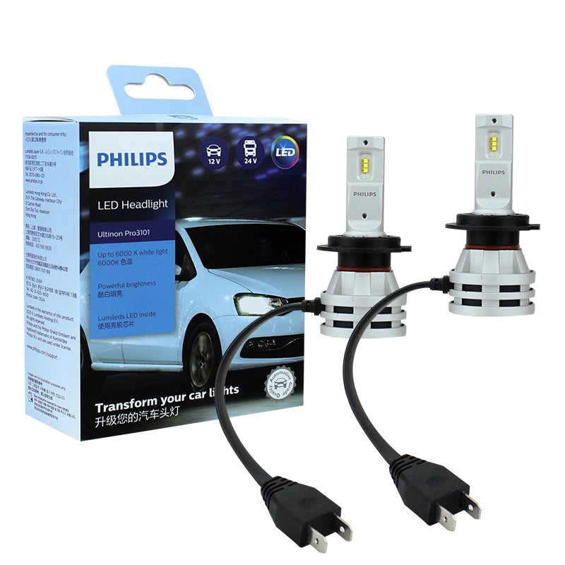 Philips LED H1 H3 H4 H7 H11 Ultinon Pro3101 12V/24V 6000K Bianco brillante HB3 9005 HB4 9006 HIR2 9012 Auto Faro Lampade a LED