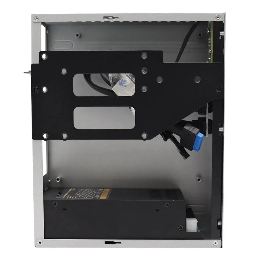 Custodia per computer Mini ITX HTPC USB 3.0 Supporta schede madri ITX Può contenere piccole alimentatori 1U/Flex Custodia per computer di casa Nera