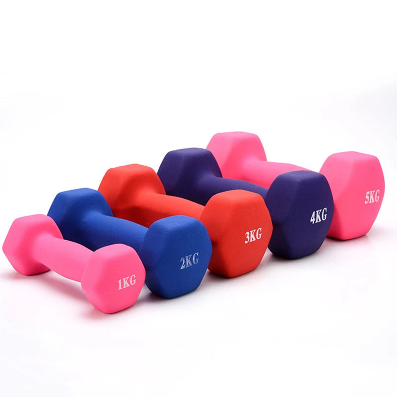 Manubri da donna da 1/2/3/4 kg attrezzature per la casa fitness bilanciere attrezzature in ghisa solida per il dimagrimento del braccio yoga e la perdita di peso