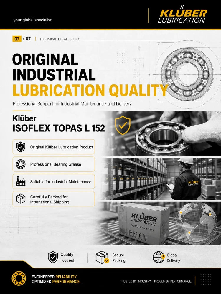 Grasso Sintetico Originale Kluber ISOFLEX TOPAS L 152 NLGI 2 Lubrificante per Cuscinetti di Motori Elettrici per Ampie Temperature