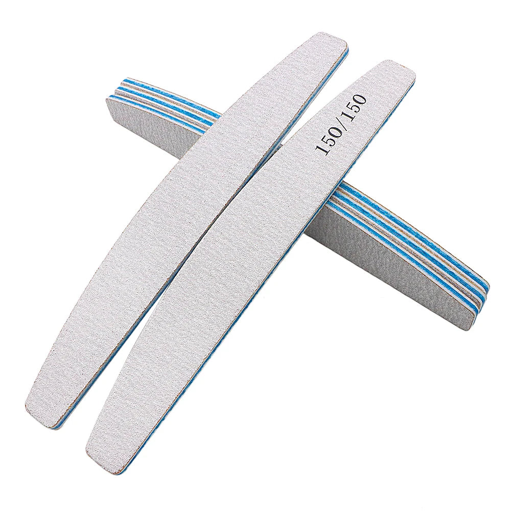 5 pz/lotto lima per unghie Mix Color Limas 80/100/150/180/240 grana professionale carta vetrata rimozione cuticole Buffer File Set di strumenti per Manicure