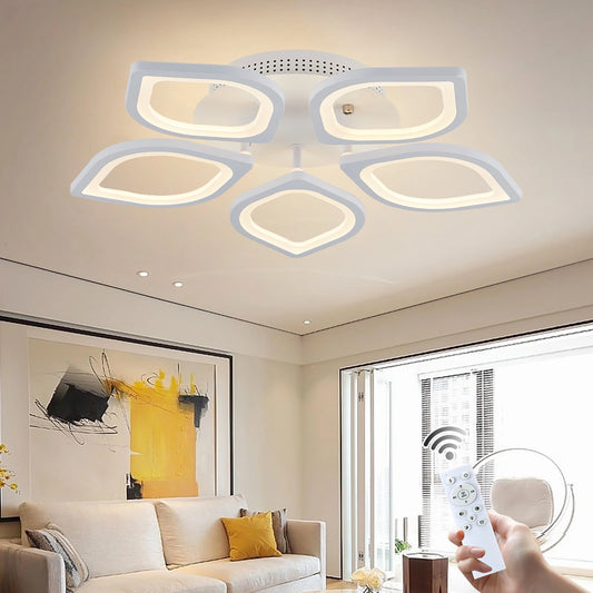 Lampada da Soffitto LED IRALAN Dimmerabile, Lampadario a Sospensione con Telecomando, Illuminazione Minimalista per Soggiorno e Camera da Letto