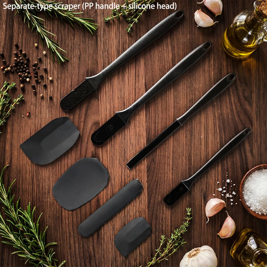 Set di utensili da cucina in silicone da 6 pezzi, spatola per crema, spatola, pennello per olio, set di raschietti di varie misure, strumento per la cottura, non integrato
