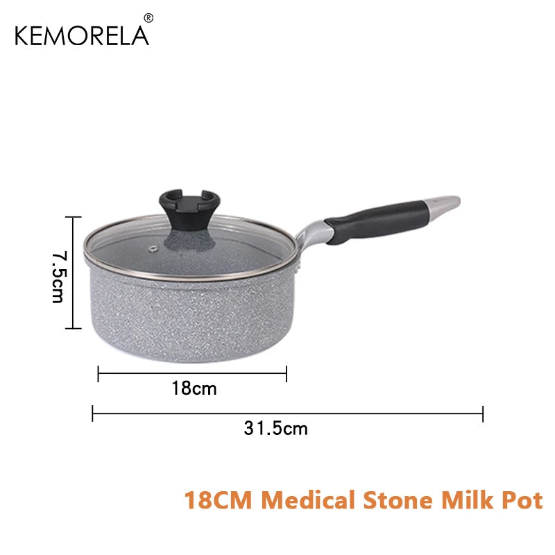Durevole pietra friggitrice Pan28/26/24/20cm Wok padella antiaderente calderone fornello a induzione pentole Pancake uovo fornello a Gas casa