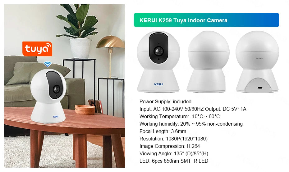 Consegna veloce KERUI Tuya WiFi + 4G Set di sistemi di allarme domestico con touch screen da 7 pollici dal magazzino ES Protezione di sicurezza dell'allarme G70