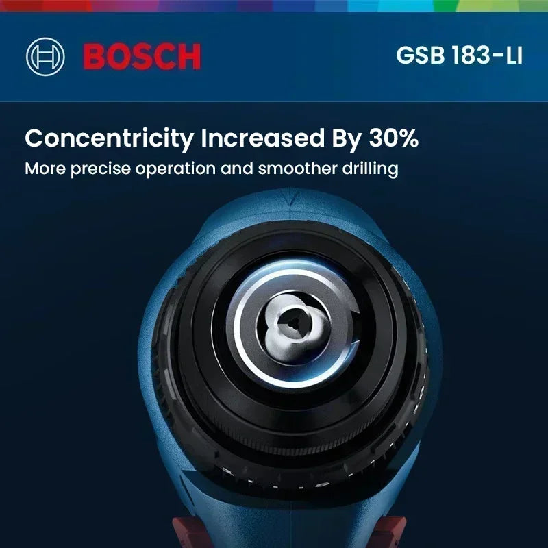 Trapano avvitatore a impulsi senza fili Bosch GSB183-LI 18V, avvitatore elettrico ad alta coppia per legno, metallo, muratura, utensile elettrico per il fai da te