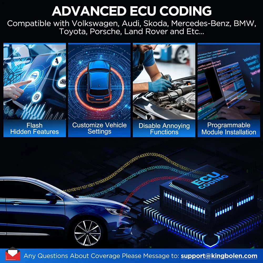 Ultimo Modello 2026 KINGBOLEN K10 PRO/K10 ELITE Strumento Diagnostico con Diagramma Topologico Completo del Sistema, Scanner Auto OBD OBD2 CANFD DOIP, 40+ Funzioni di Reset