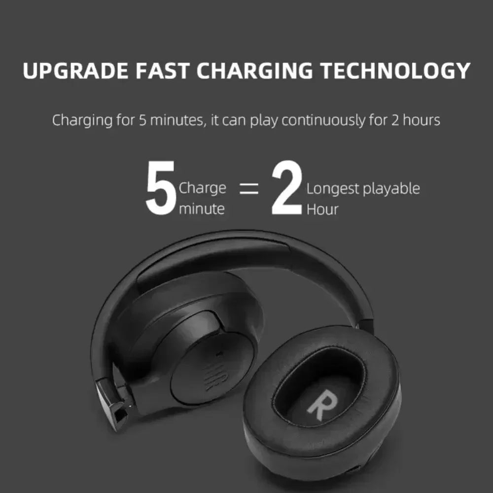 Cuffie wireless JBL Tune 760NC con tecnologia Bluetooth, cancellazione attiva del rumore, microfono integrato, ideali per il gaming.