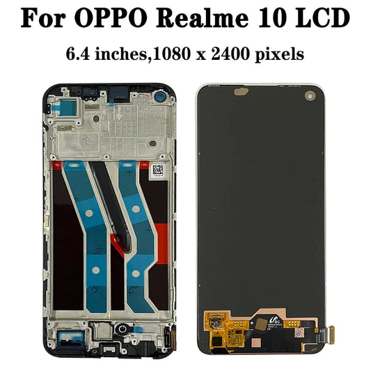 Nuovo display AMOLED da 6,4” per Oppo Realme 10 RMX3630, schermo LCD con pannello touch e digitalizzatore per Realme 10 4G.