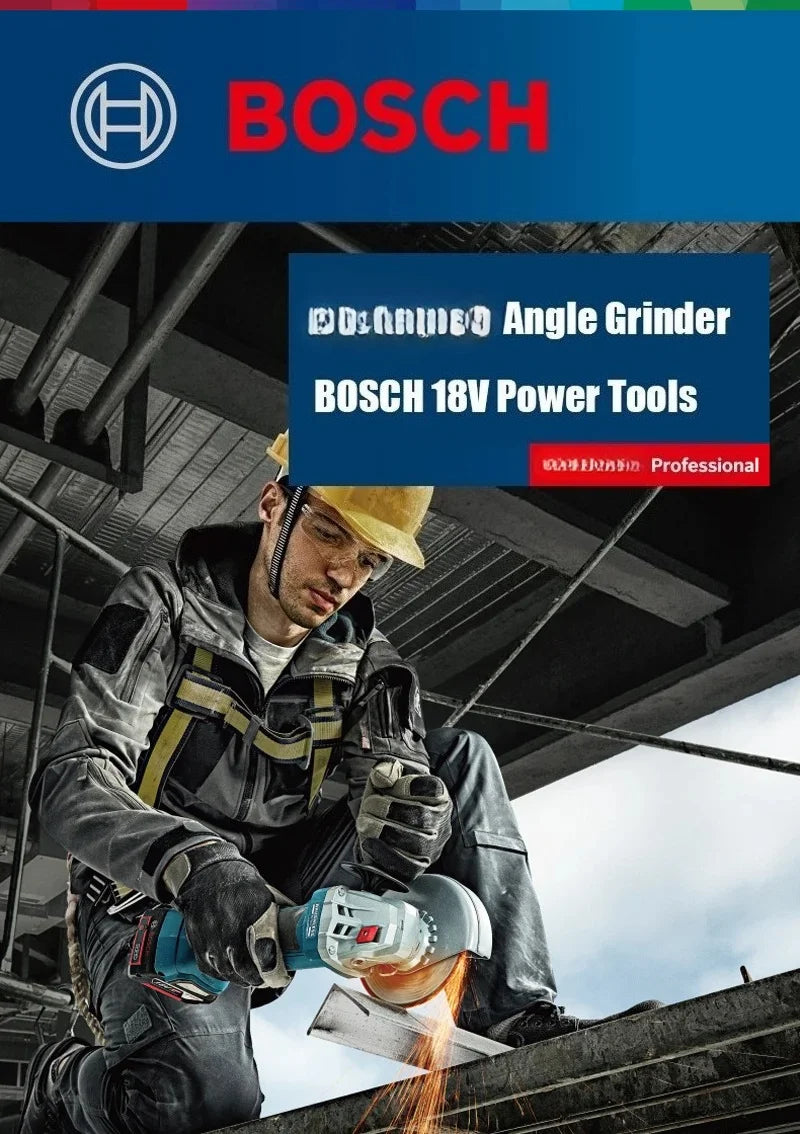  Smerigliatrice Angolare a Batteria Bosch GWS 18V-8 18V Li-ion Brushless, Utensile Elettrico per Taglio, Levigatura e Lucidatura