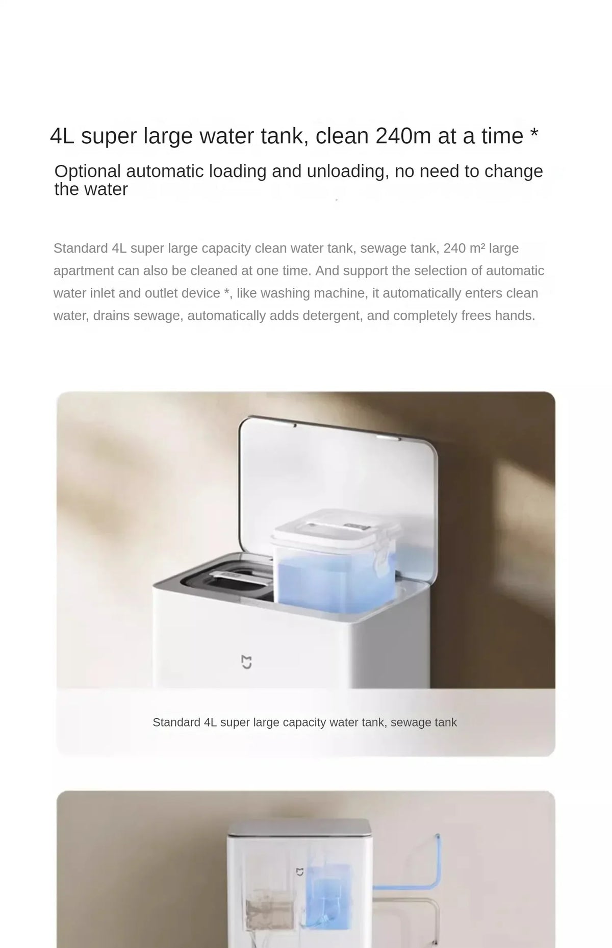 Nuovo robot aspirapolvere Xiaomi Mijia M30 Pro, potente e multifunzione, con funzione di taglio dei capelli integrata e sistema anti-groviglio.