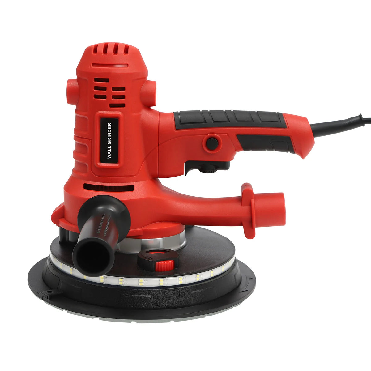 Levigatrice Elettrica per Cartongesso 800W, 1200-2500 RPM a Velocità Variabile, Lucidatrice con Aspirazione Polvere e Luce LED per Lavori su Soffitti/Intonaco