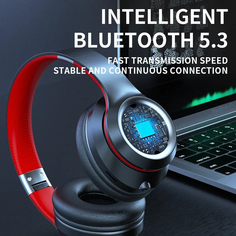 Nuovissime Cuffie Wireless Shoumi, Auricolari Bluetooth, Grandi Caschi con Microfono, Supporto per Scheda TF, Riproduzione Mp3 e Schermo Display