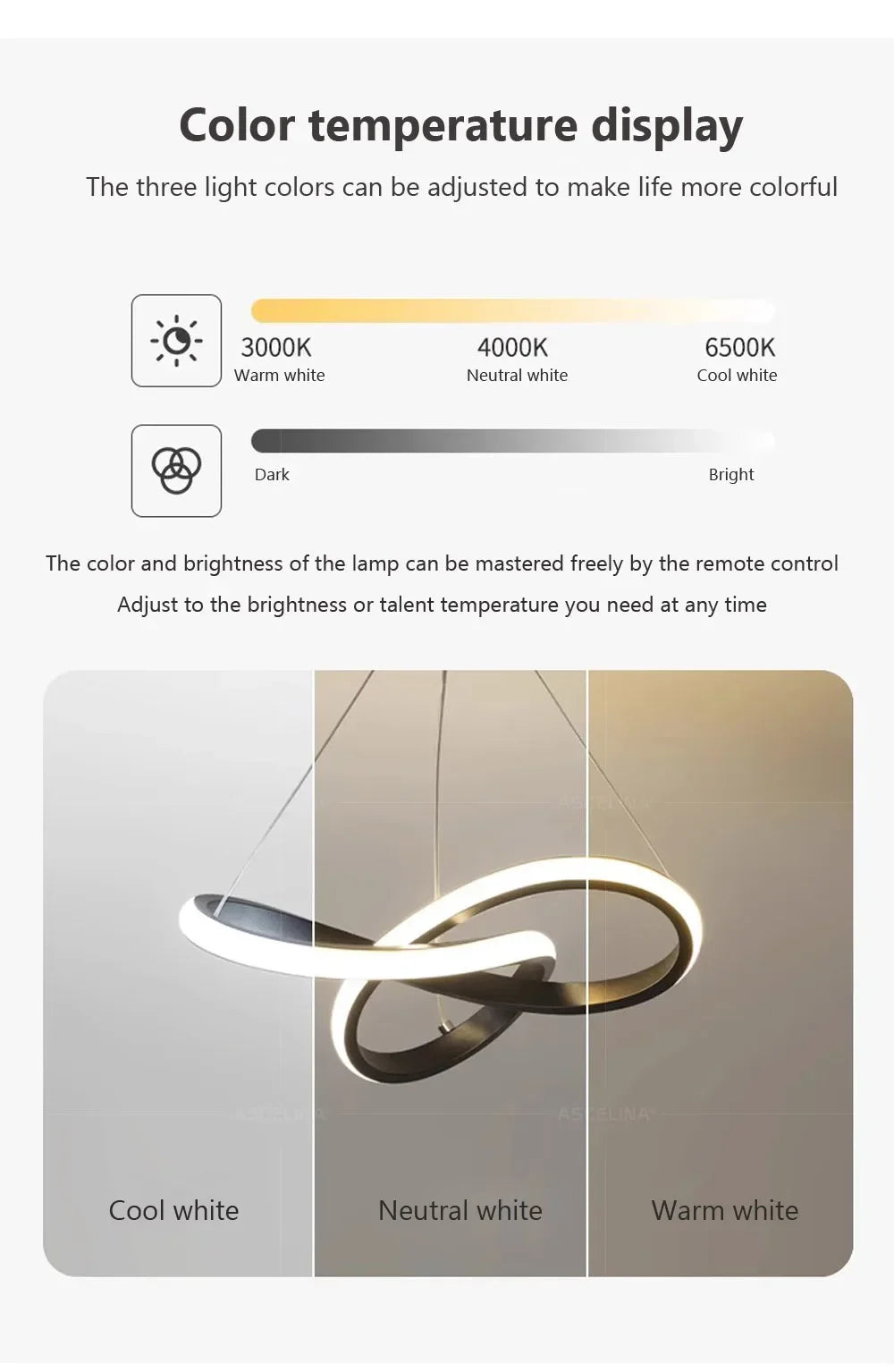 Lampada a sospensione moderna a LED con design irregolare aerodinamico Piccola lampada a sospensione creativa per camere da letto, sala da pranzo, sale studio