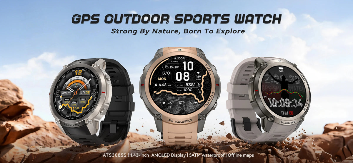 2026 NUOVO Smartwatch con Mappe Offline per Uomo, Display AMOLED HD da 1,43 Pollici, GPS Esterno Integrato, Bussola, Altimetro, Impermeabile 5ATM, Orologio Sportivo per Nuoto, Ciclismo e Corsa