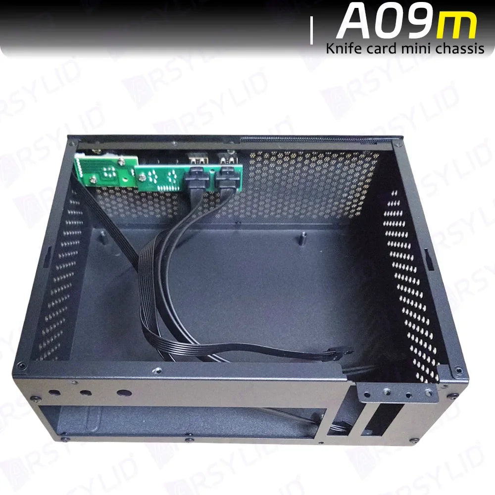 A09m 3.8L ITX Telaio Coltello Scheda A4 HTPC Computer portatile Supporto PC PCIe 2.5' SSD Drive Mini IPC Flex PSU Case