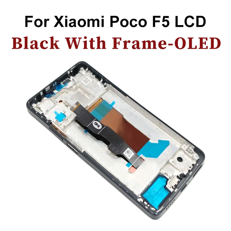 AAA-- Schermo LCD con tecnologia OLED per Xiaomi Poco F5 Pro, display e digitalizzatore touch screen 23049PCD8G, ricambi per Poco F5 LCD 23013PC75G.