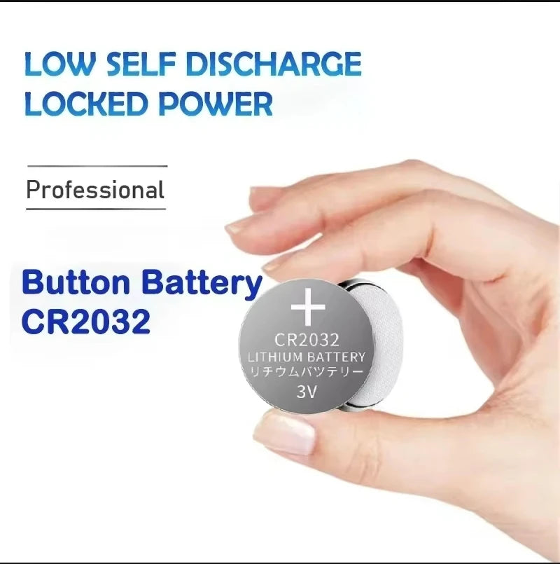 CR2032 100PCS CR 2032 Batteria a bottone 3V Batteria al litio per orologio Giocattolo Calcolatrice Auto Pulsante di telecomando Pellicola a bottone