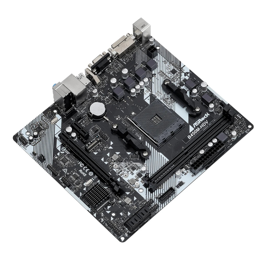 ASROCK B450M-HDV R4.0 AMD B450 Scheda madre AM4 Supporto Ryzen 5 5600 5500 Ryzen 7 5700G 3700X 3 3200G CPU DDR4 M.2 HDMI Micro ATX