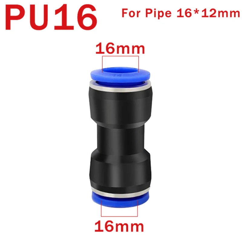 Raccordi pneumatici in PU Connettore PG da 4 a 6-8-10-12/14mm 16mm Tubo flessibile dell'aria Push in Attacco rapido per gas dritto