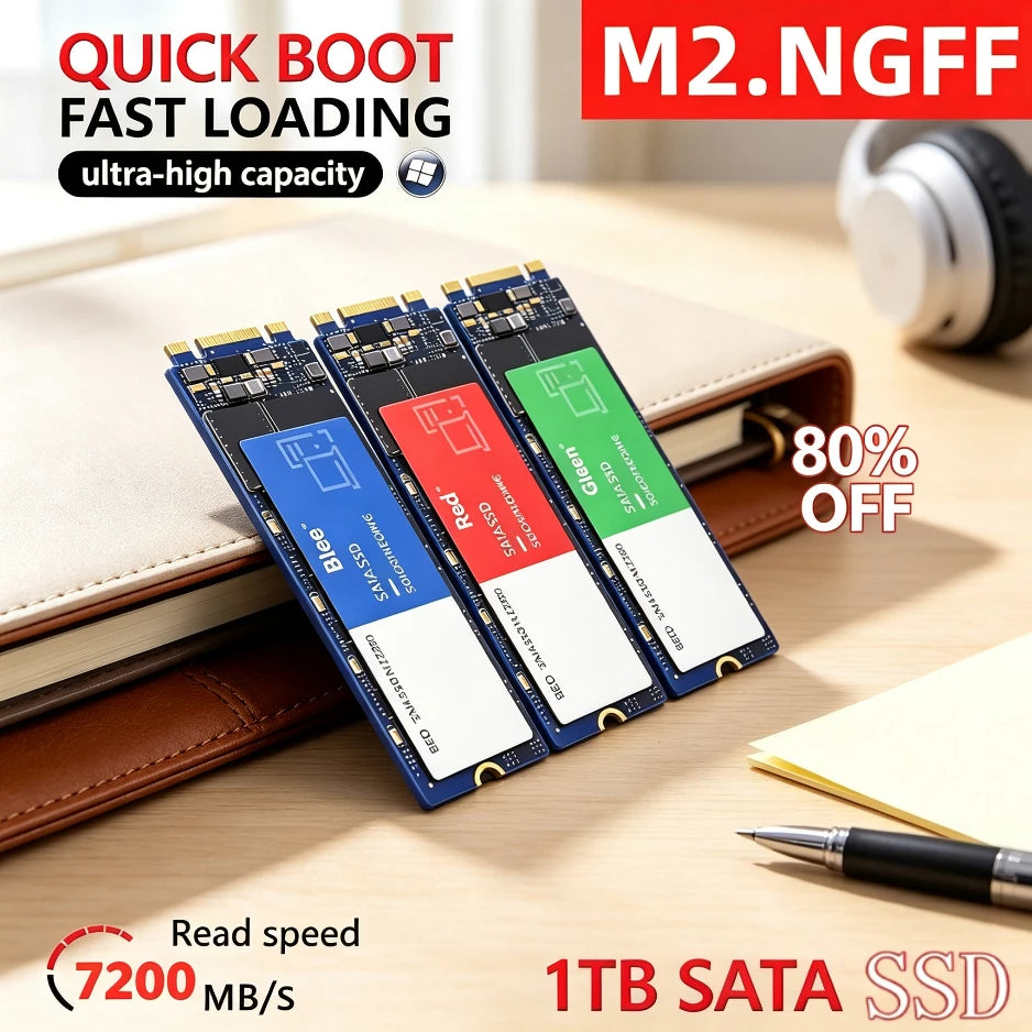 SSD M.2.2280 NGFF Brand+ ad altissima capacità, unità a stato solido interna portatile da 1TB 2TB per laptop, PC desktop, backup giochi PS5