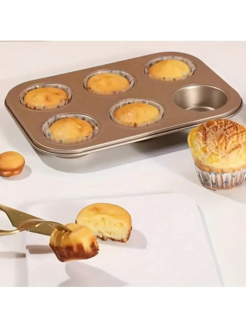Teglia per cupcake Vassoio per muffin Stampo per cupcake Teglia per muffin Teglia da forno in acciaio al carbonio Teglia per biscotti antiaderente Stampo per torta al microonde