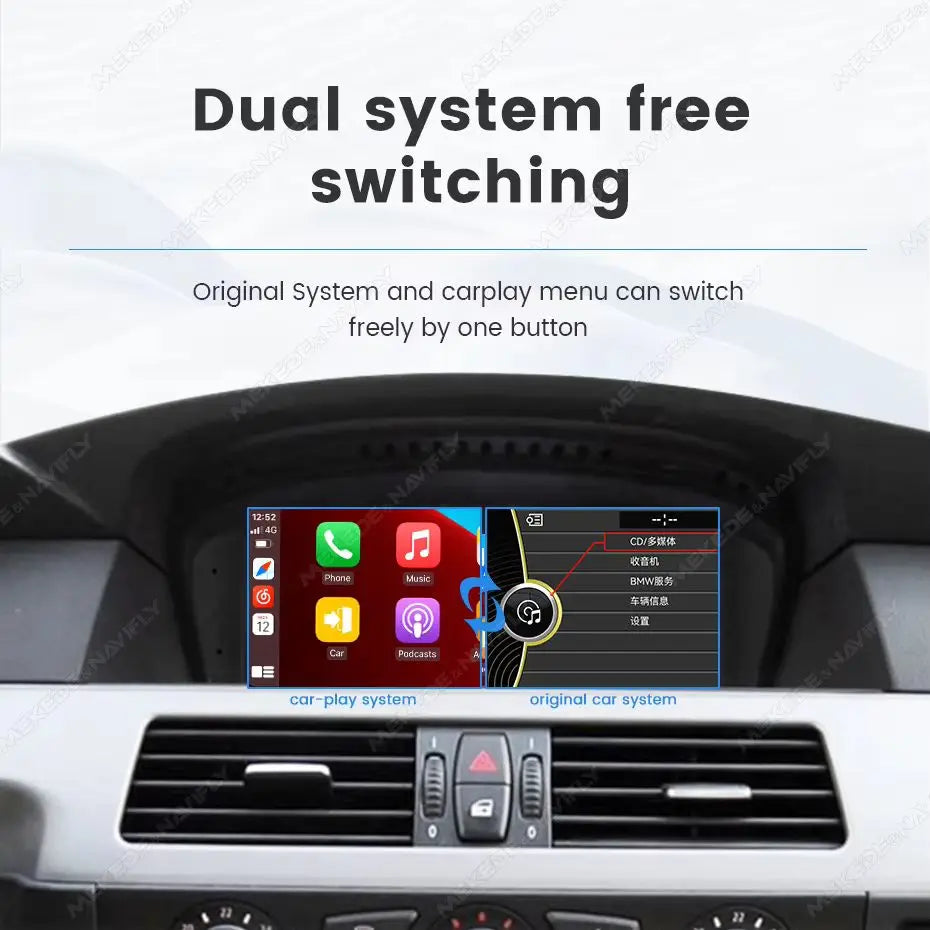 MEKEDE 8.8/9.3" Linux QLED 1920x720 HD Touchscreen Compatibile OEM Wireless CarPlay Android Auto Mirroring WiFi BT Aggiornamento OTA Per BMW E60 E61 E63 E64 E90 E91 E92 E93