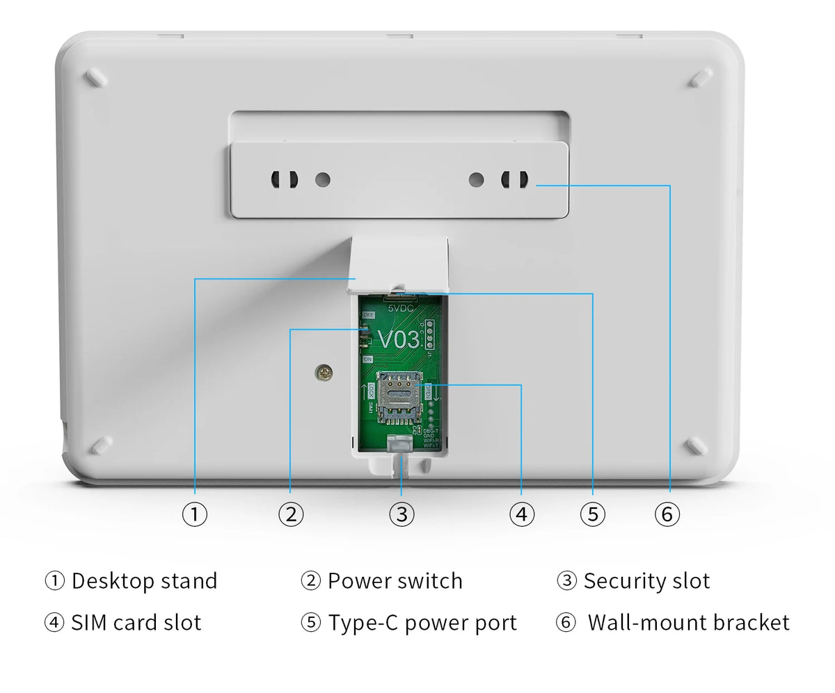 Sistema di allarme di sicurezza domestica Tuya Smart WiFi GSM - Tastiera touch Controllo APP RFID Antifurto wireless con volume regolabile