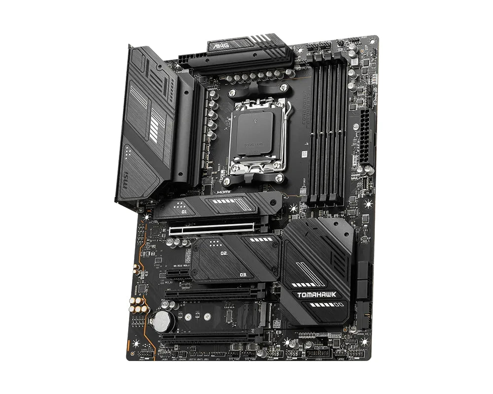 Scheda madre MSI MAG X670E TOMAHAWK WIFI, socket AM5, chipset AMD X670, 4 slot DDR5, 4 slot M.2, formato ATX, supporta processori Ryzen 5 8600G, 8300GE, 7600X, 8500G.