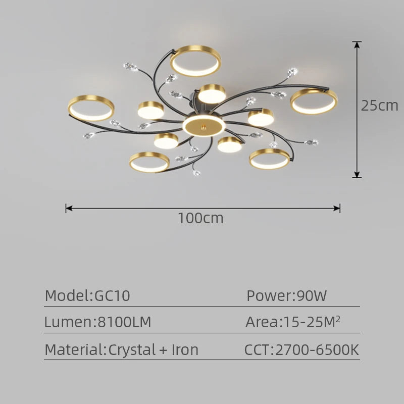 Plafoniera moderna e lussuosa per interni, lampadario a sospensione a LED, lampade da soffitto per soggiorno, camera da letto, cucina, apparecchi di illuminazione