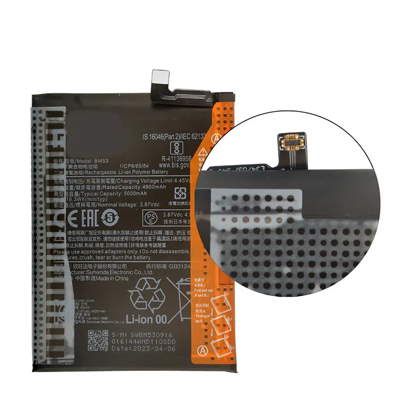 100% batteria originale BM53 5000mAh per batterie di ricambio per telefono Xiaomi 10T/10T Pro/ Mi 10T 5G