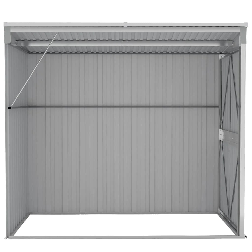 Casetta da giardino verde 126x97,5x177cm in acciaio zincato, ripostiglio esterno per attrezzi da giardinaggio