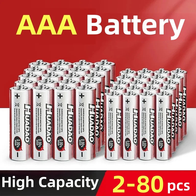 2-80 Batterie AAA 1.5V R03 Monouso al Zinco per Luci LED, Mouse, Calcolatrici, Giocattoli Elettrici, Telecomandi