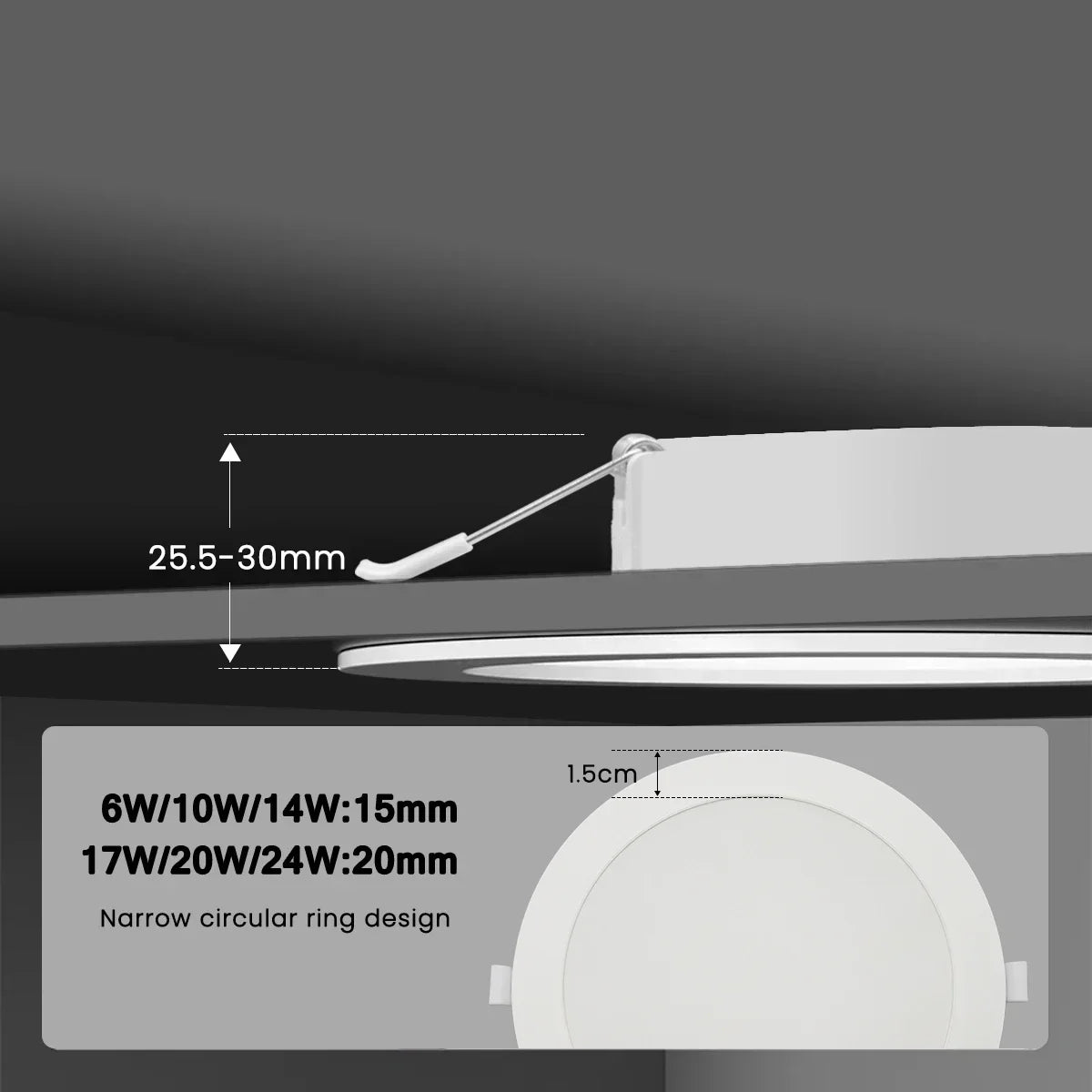 6Pack 24W 17W 14W 10W 6W Bianco Rotondo Da Incasso Led Da Incasso Luce di Pannello 110V 220V Caldo Freddo illuminazione Foyer Studio Casa Interno
