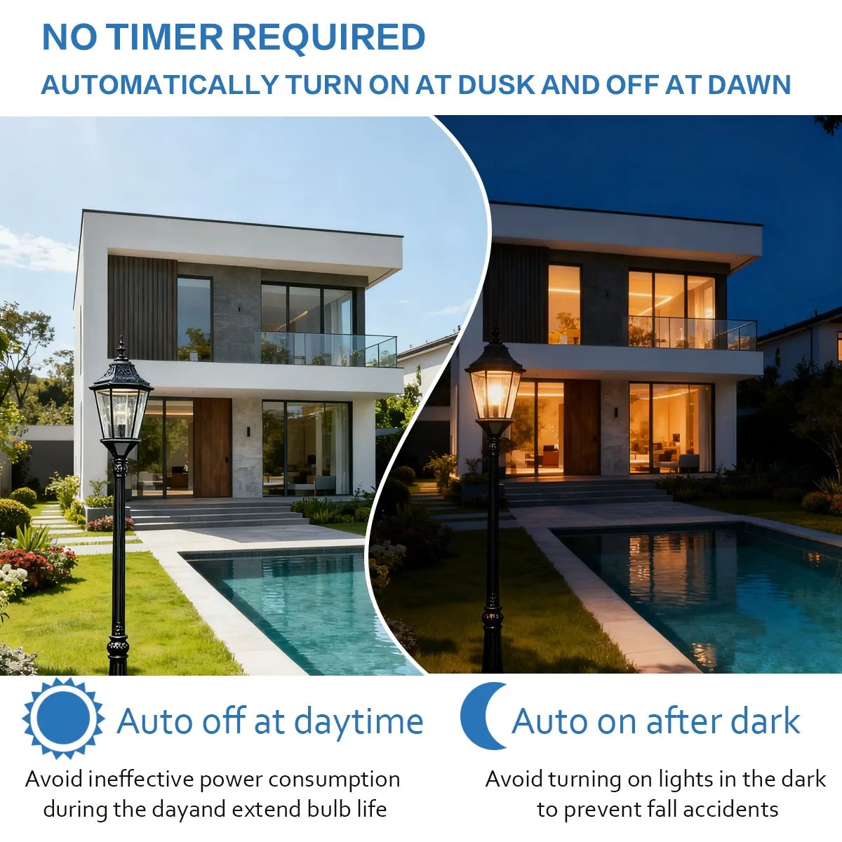 Confezione da 2 Lampadine LED Intelligenti con Sensore E27 B22, Luce Bianca dal Tramonto all'Alba, AC100-240V 1000LM 10W per Portico, Corridoio, Esterni, Garage