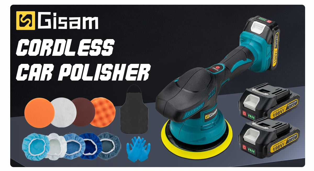 Gisha Cordless Car Polisher 8 Marce Regolabile Auto Elettrica Ceretta Levigatura Sigillatura Smalto Strumento di Potere Fit Makita 18v Batteria Spille