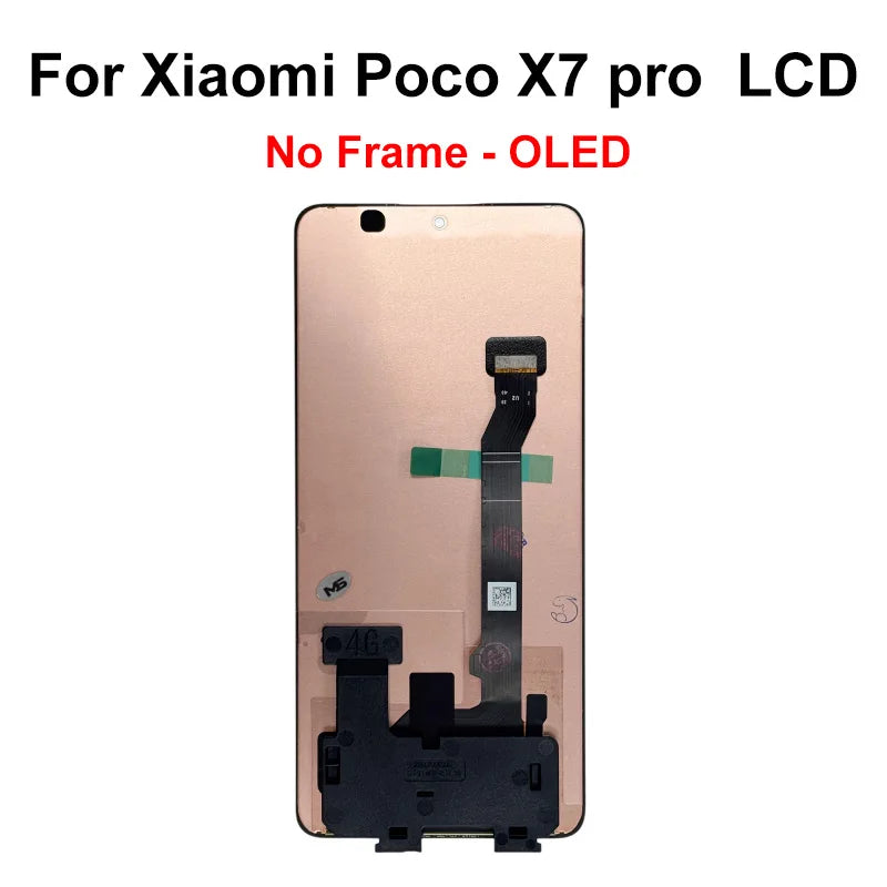 Display OLED da 6,67" per Xiaomi Poco X7 LCD 24095PCADG, display touch digitizer per Poco X7 Pro, schermo 2412DPC0AG, parti di assemblaggio