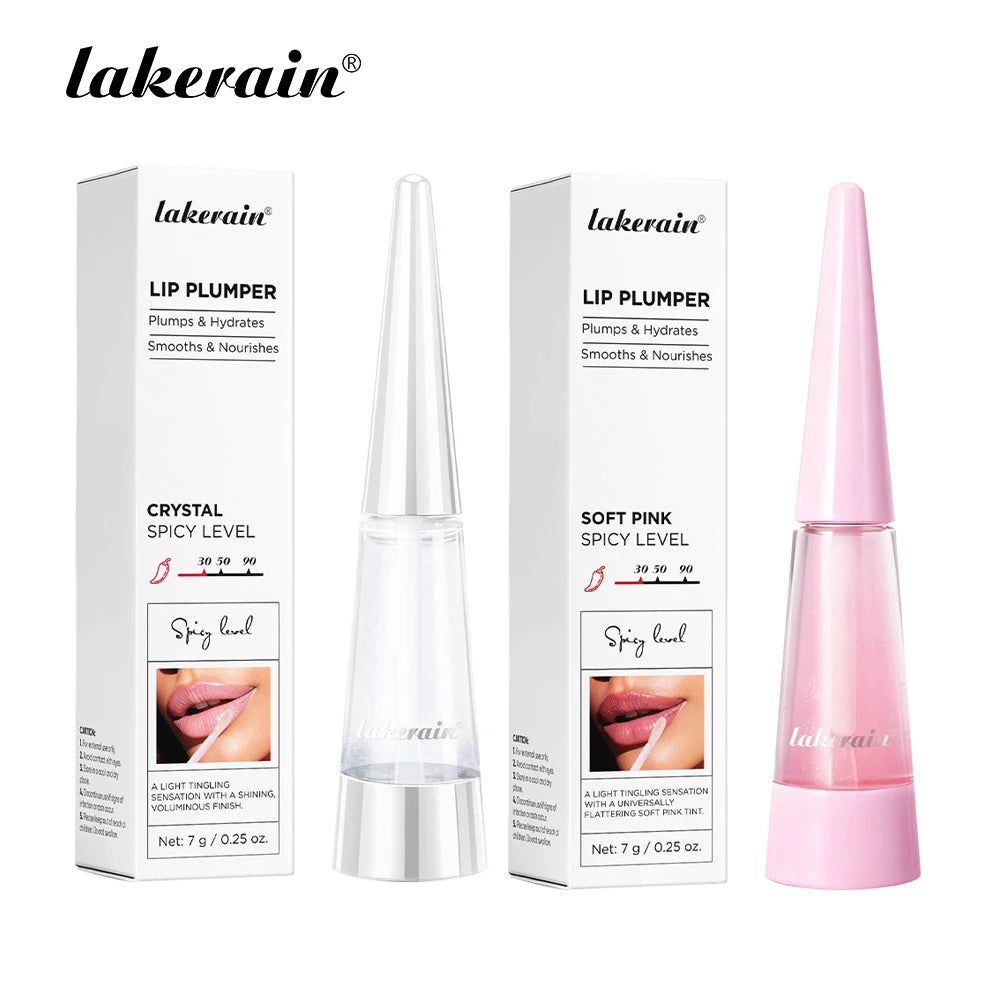 Lakerain Lip Plumper Idratazione profonda Nutrimento a lunga durata Lucentezza lucida Finitura voluminosa Liquido idratante per labbra