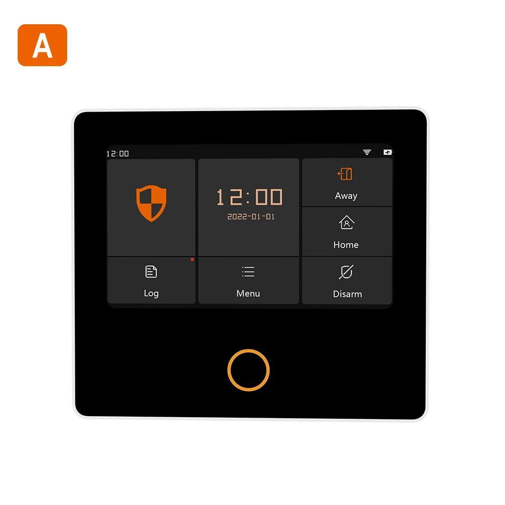 Staniot WiFi SecPanel 5 sistema di allarme domestico Wireless Tuya Smart 4.3 "Kit di sicurezza Touch Screen sirena integrata APP telecomando,Batteria integrata da 1500 mAh, supporto per Alexa