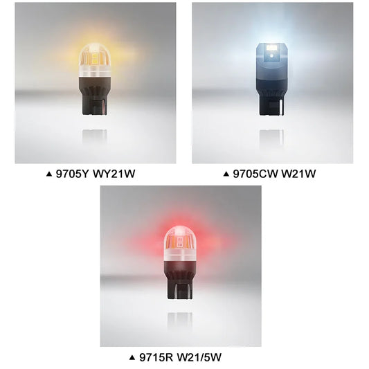 OSRAM Aggiornamento LED T20 W21W WY21W W21/5W Indicatore di direzione 7440 7443 LEDriving SL Advance LED Lampada di retromarcia per auto Lampadina di arresto freno 2X