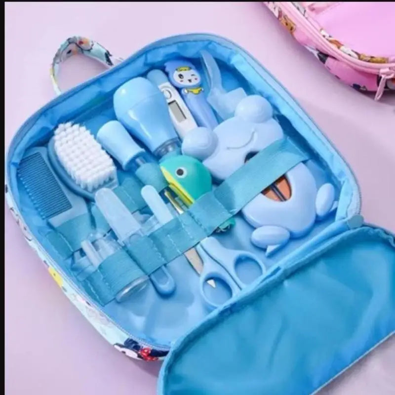 Set di 13 Pezzi per la Cura del Bambino, Kit Portatile per Toelettatura e Cura delle Unghie