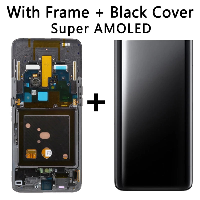 Display LCD Super AMOLED per Samsung A80 A805 A805F, gruppo digitalizzatore touchscreen con sensore di impronte digitali per Samsung A90 LCD