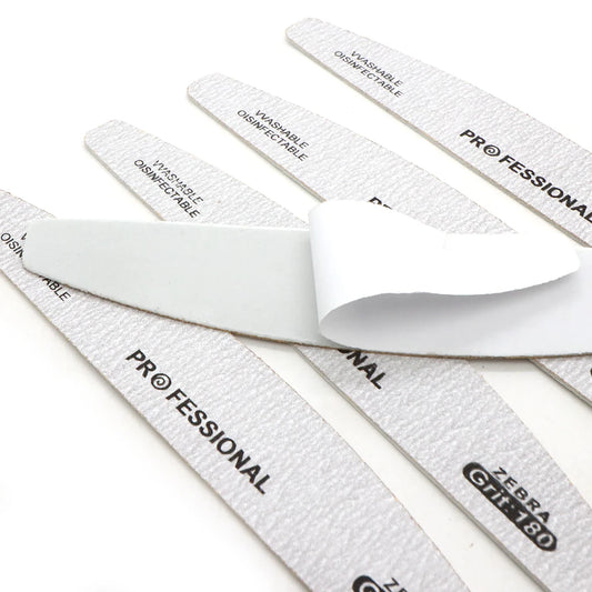 50 pezzi di ricambio per unghie in carta vetrata grana 100/180 forniture per manicure cuscinetti rimovibili con bordo in acciaio inossidabile strumenti per la cura delle unghie
