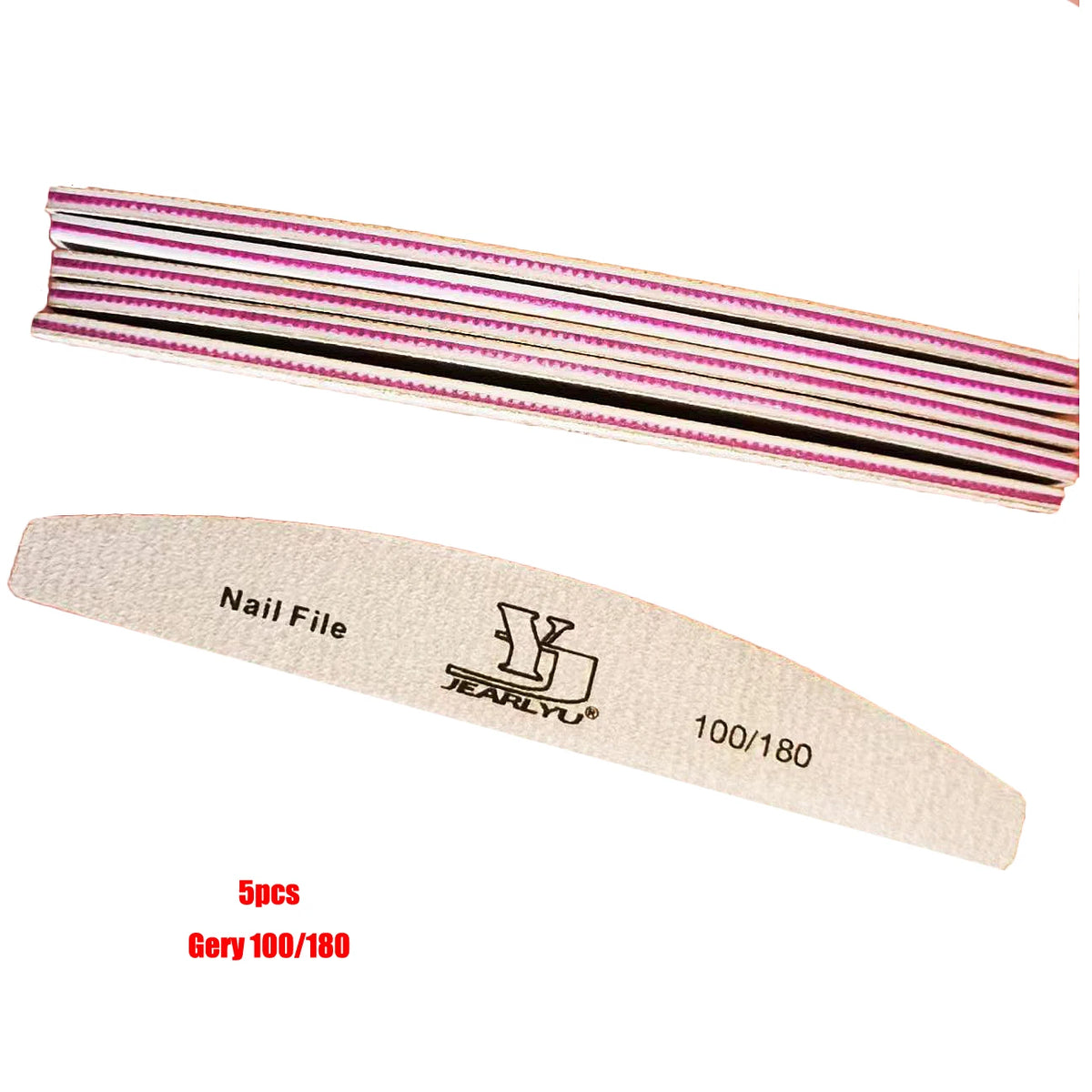 5 pz/lotto lima per unghie Mix Color Limas 80/100/150/180/240 grana professionale carta vetrata rimozione cuticole Buffer File Set di strumenti per Manicure
